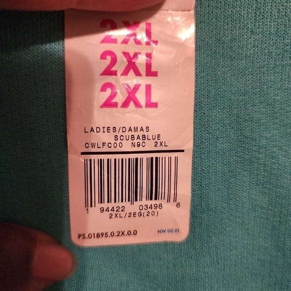 Bundle of 3-Fruit of the Loom Crew Scuba Blue Sweatshirt Womens Size 2XL NWT - Picture 10 of 11